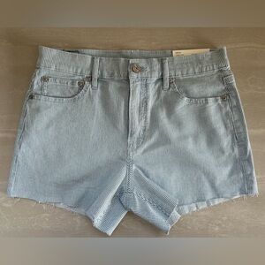 American Eagle Outfitters Striped Jean Shorts Stretch High Rise 98% Cotton